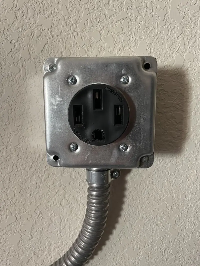 NEMA 14-50 outlet installed for Smart Home Electrical in Bellbrook